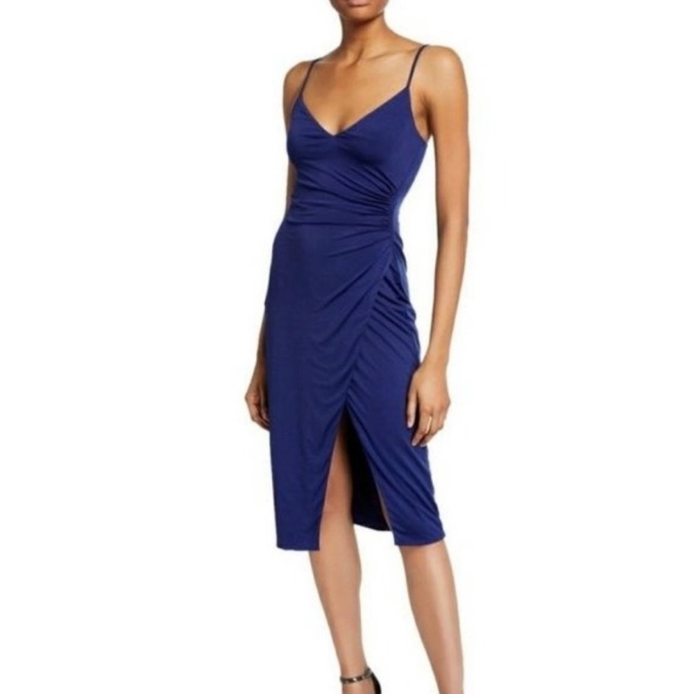 Black Halo Bowery Sheath dress in Navy blue